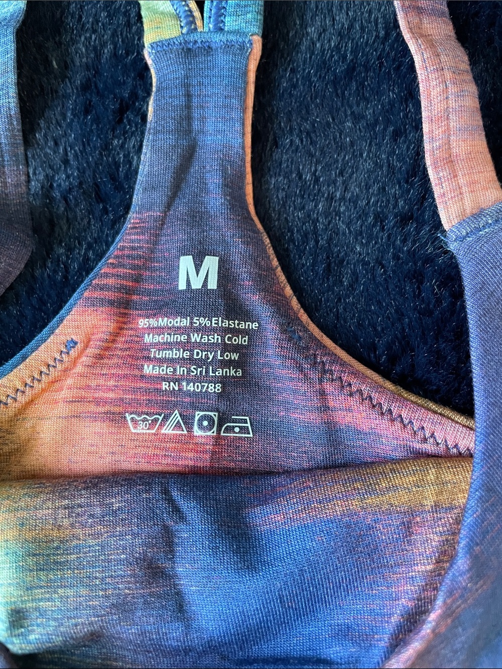 Woxer Multicolor Tie-Dye Racerback Sports Bra - Picture 3 of 4